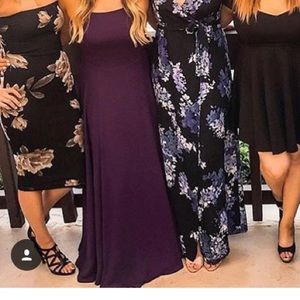 Lulus strappy plum maxi dress